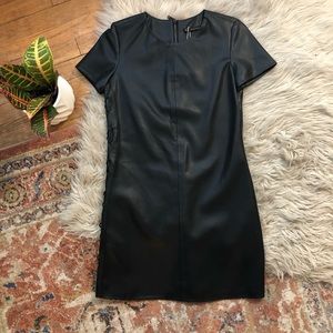 Zara Dresses - Zara Black Faux Leather Mini Dress Zara Dresses - Zara Black Faux Leather Mini Dress